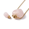 Openable Heart Natural & Synthetic Mixed Stone Perfume Bottle Pendant Necklaces for Women NJEW-F296-05G-4
