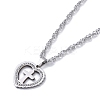 201 Stainless Steel Singapore Chain Necklaces NJEW-C042-11P-2