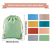 Magibeads 40Pcs 8 Colors Polycotton Canvas Packing Pouches ABAG-MB0001-07-9