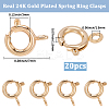 20Pcs Eco-friendly Brass Spring Ring Clasps KK-BBC0027-69B-G-2