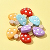 8Pcs 4 Colors Mushroom Food Grade Eco-Friendly Silicone Focal Beads SIL-FS0001-10-2