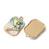 Alloy Enamel Flower Pendants ENAM-B028-41KCG-06-2