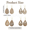 8 Pairs 4 Style 304 Stainless Steel Dangle Earrings EJEW-YW00002-2