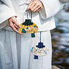 3Pcs 3 Styles Polycotton Embroidery Hanging Bags ABAG-LP0001-27B-3