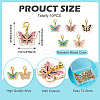 Alloy Enamel Pendant Decorations HJEW-TAC0042-3