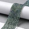 Electroplate Transparent Glass Beads Strands GLAA-H021-01A-FR01-3