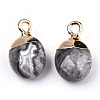 Natural Map Stone/Picasso Stone/Picasso Jasper Charms G-N326-58B-3