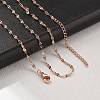 Brass Dapped Chains Necklaces for Women NJEW-D302-23RG-3
