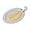 304 Stainless Steel Pendants STAS-S162-03GP-2