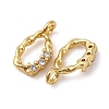 Brass Micro Pave Cubic Zirconia Pendants KK-P308-48G-2
