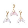 Mermaid Tail Resin Pendant Decorations HJEW-JM03120-1