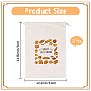 2Pcs Linen Bread Print Pouches AJEW-CP0003-81B-2