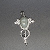 Natural Labradorite Teardrop Pendants PW-WG60016-21-1