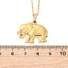 Elephant 304 Stainless Steel Pendant Necklaces NJEW-H059-06G-5