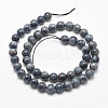 Natural Marble Beads Strands G-K211-6mm-B-2