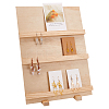 Pine Wood Place Card Display Stands ODIS-WH0025-188-1