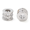 Brass Micro Pave Clear Cubic Zirconia Beads KK-U028-20P-1