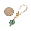 3Pcs 3 Styles Cactus Alloy Enamel Cup Charms HJEW-JM02163-5