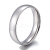 Non-Tarnish 304 Stainless Steel Flat Plain Band Rings STAS-I160-B-P-1