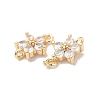 Brass Link Connector Charms with Glass KK-Q773-12G-2
