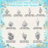 100Pcs 10 Styles Tibetan Style Alloy Whelk/Conch Shell Pendants TIBEP-CJ0001-61-2