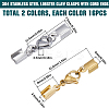 32Pcs 2 Colors 304 Stainless Steel Lobster Claw Clasps with Cord Ends STAS-SC0006-32-2