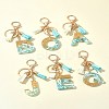 Transparent Epoxy Resin Pendant Keychains KEYC-FS00022-05-10