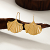 Minimalist 201 Stainless Steel Ginkgo Leaf Earrings for Women JX5864-1