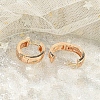 Rack Plating Brass Clear Cubic Zirconia Hoop Earrings EJEW-M090-01G-04-3