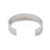 Flower 304 Stainless Steel Cuff Bangles for Women BJEW-A023-03P-3