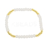 Rack Plating Brass with Crystal Round Beaded Bracelets for Women BJEW-B106-20G-02-1