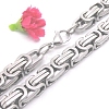 Non-Tarnish 201 Stainless Steel Byzantine Chain Necklaces NJEW-V0292-04-1