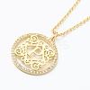 Brass Micro Pave Clear Cubic Zirconia Pendant Necklaces NJEW-J059-01P-1