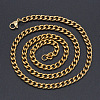 Men's 201 Stainless Steel Cuban Link Chain Necklaces NJEW-T012-04B-61-G-2