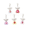 ABS Plastic Imitation Pearl & Transparent Acrylic Pendants Decorations HJEW-JM03603-02-2