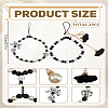 2Pcs 2 Style Acrylic Beaded Mobile Phone Lanyard Wrist Strap AJEW-LP0005-92-2
