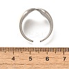 Bowknot 304 Stainless Steel Open Cuff Rings for Women LS-RJEW-G339-05GP-02-3