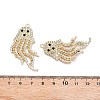 Rack Plating Alloy Rhinestone Pendants PALLOY-T091-02KCG-RS-3