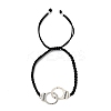 Alloy Handcuff with Freedom Link Bracelets BJEW-JB12057-3