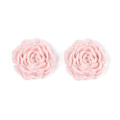 Flower Opaque Resin Cabochons CRES-T025-28C-01-1