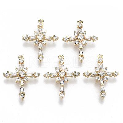 Brass Micro Pave Cubic Zirconia Pendants KK-R112-067-NF-1