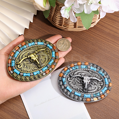 2Pcs 2 Colors Alloy Belt Buckles FIND-CA0010-32-1