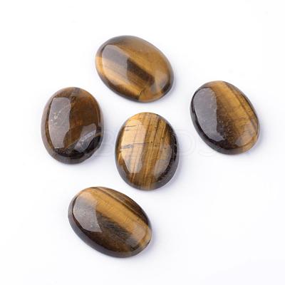 Natural Yellow Tiger Eye Cabochons G-S240-24-1