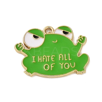 Zinc Alloy Enamel Pendants PALLOY-Q451-03G-04-1
