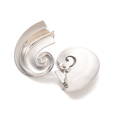 Brass Cubic Zirconia Stud Earrings for Women EJEW-U015-12P-1