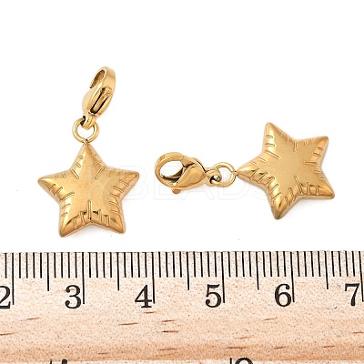 Star 304 Stainless Steel Pendants Decoratons STAS-K306-11G-1