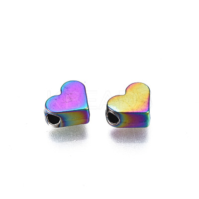 Rack Plating Rainbow Color Alloy Beads PALLOY-S180-340-1