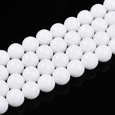 Baking Paint Opaque Glass Beads Strands GLAA-T032-P10mm-02-1