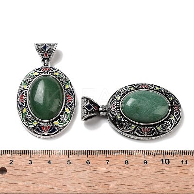 Natural Green Aventurine Pendants FIND-A041-01AS-01-1