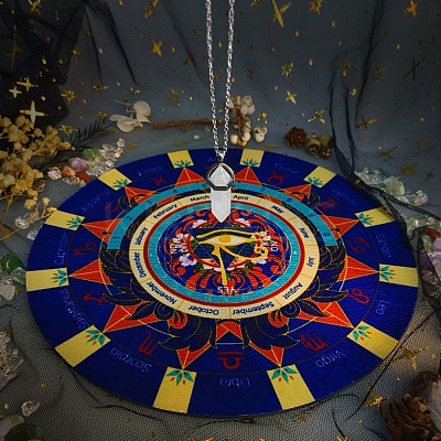 Flat Round Rubber Pendulum Altar Mats PW-WGD34B2-01-1